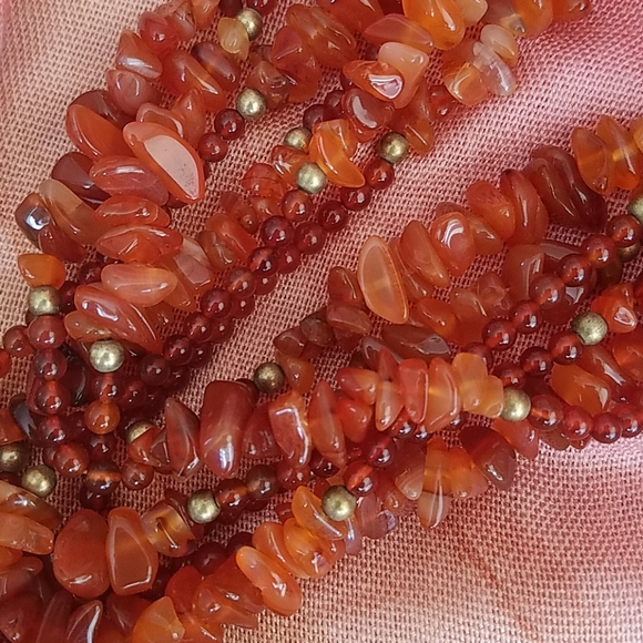CARNELIAN TORSADE NECKLACE - Picture 5 of 5